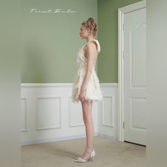 First Date Jasmine Pearl White Mini Dress Size S NWT. - Picture 8 of 15